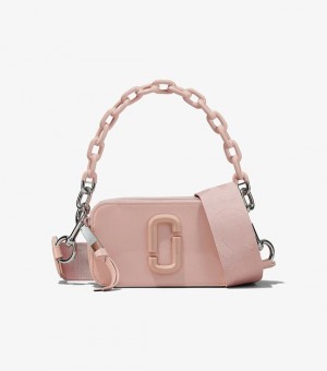  Marc Jacobs Lakleer Snapshot Mini-tassen voor dames, roze