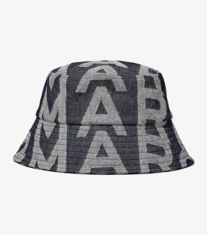  Marc Jacobs Monogram Denim Bucket Γυναικεία Καπέλα Γκρι