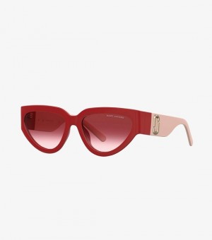  Ochelari de soare pentru femei Marc Jacobs J Marc Cat Eye, roșii