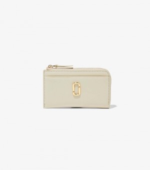  Portofele mici pentru femei Marc Jacobs J Marc Top Zip Multi alb