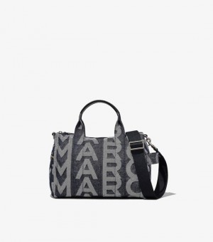  Genți de damă Marc Jacobs Monogram Denim Duffle Negru / Gri