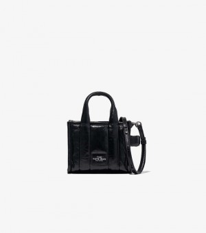  Marc Jacobs Shiny Crinkle Micro Tote Genți Mini dama Negru