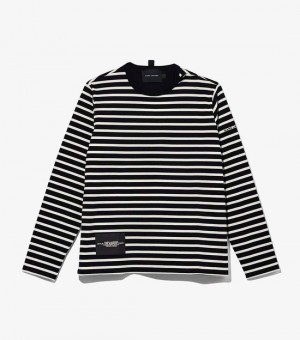  Marc Jacobs Tricouri Damă în dungi Negru/Alb