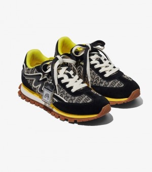  Pantofi de damă Marc Jacobs Monogram Jogger negru/galben