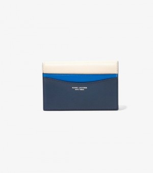  Portofele mici pentru femei Marc Jacobs Slim 84 Colorblock Bifold Albastru